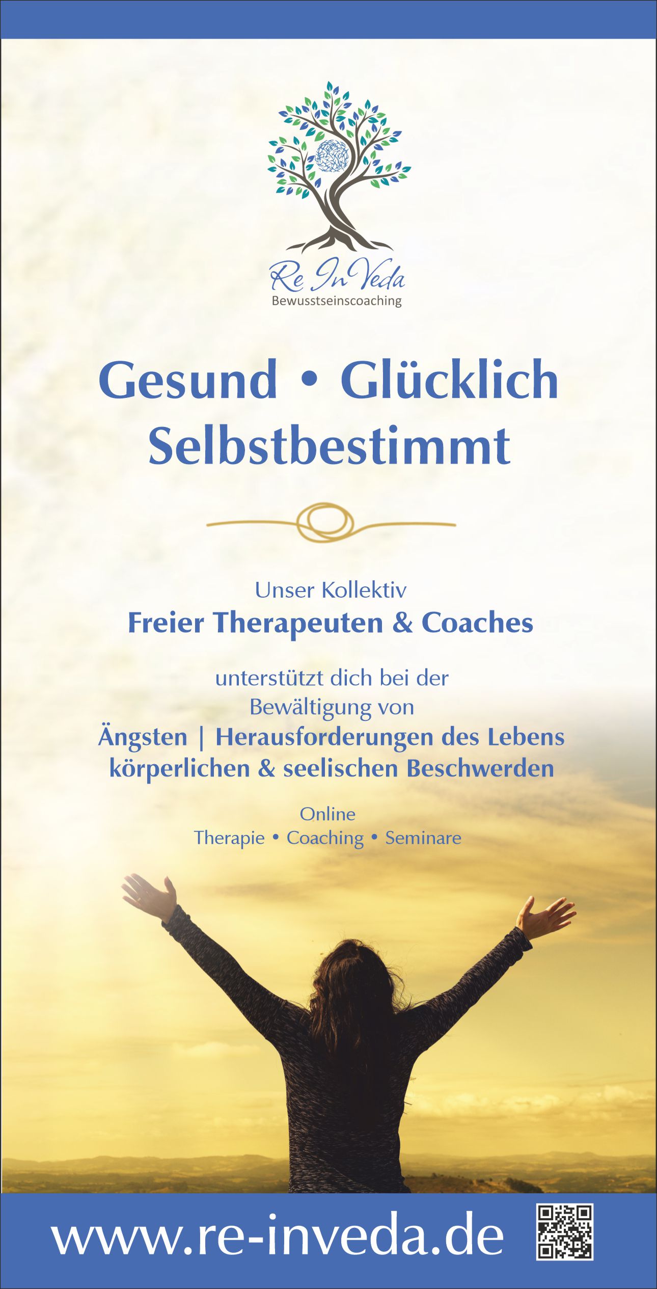Flyer im Hochformat für Therapeuten und Coaches gestalten lassen