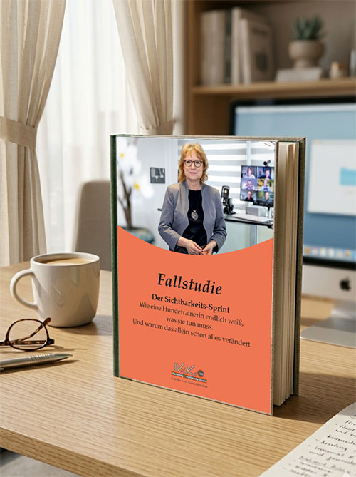 Fallstudie Broschüre meiner Fallstudie von einem Sichtbarkeitssprint mit einer Hundetrainerin